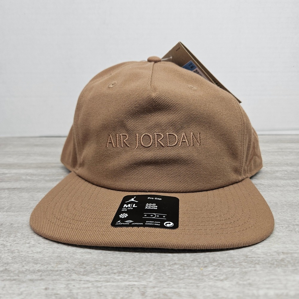 Nike Jordan Brand Pro Cap Tan Adult Unisex M/L Snapback Baseball Hat‎ nwt new